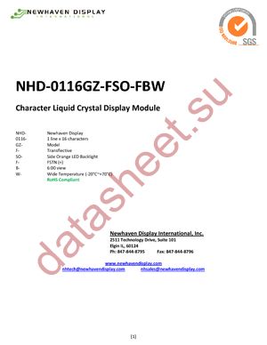NHD-0116GZ-FSO-FBW datasheet  